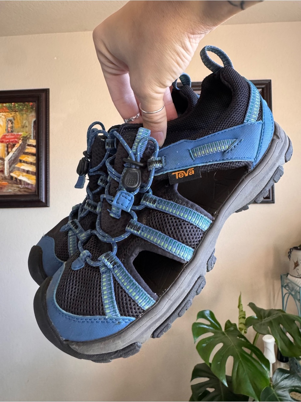 Teva Manatee Blue Black Watershoes Shoes Sandals 3